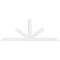 Ekena Millwork Saratoga Architectural Grade PVC Gable Bracket, 108"W x 40 1/2"H x 2"D x 6"F, 9/12 Pitch GBP108X41X0206SAR00 - alternate 2